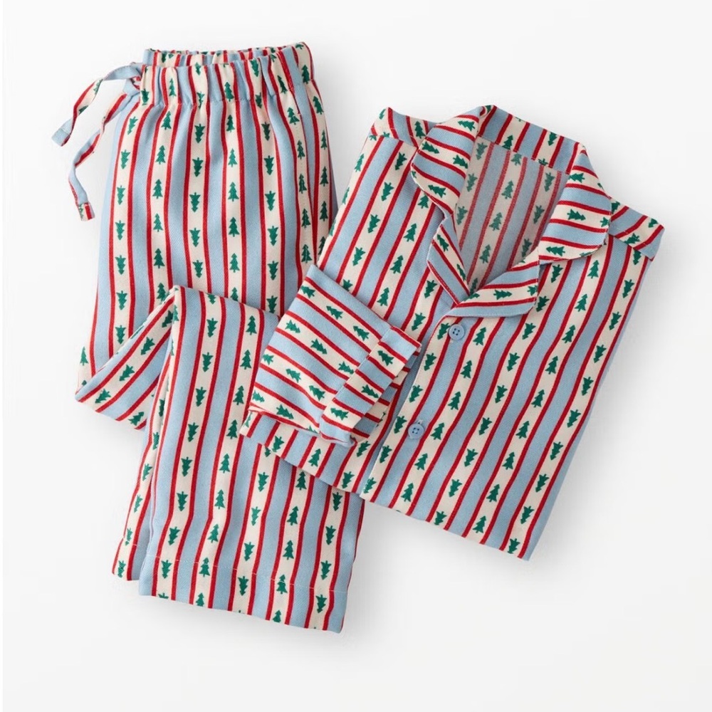 Hanna Andersson Holiday Christmas Tree Striped Pajama Set